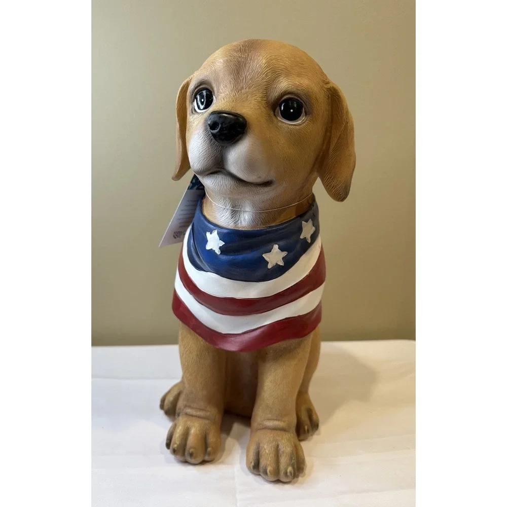 Humane Society LARGE Patriotic‎ Dog Labrador Retriever 4th July Flag Bandana